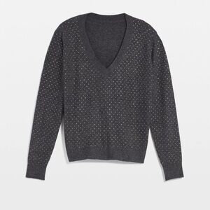 WHBM Embellished v neck sweater